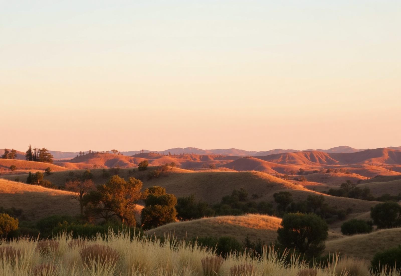 Rolling Santa Susana hills at sunset near Simi Valley
